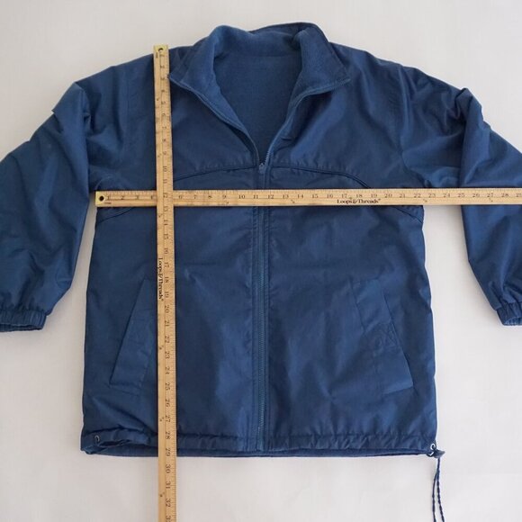 Vintage '90S Penman's Blue Nylon Fleece Lined Zip Up Bomber Jacket Small - Picture 4 of 11